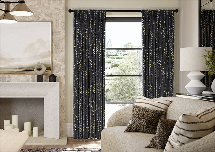 Willow Field, Onyx - Made to Measure Curtains - Image 3